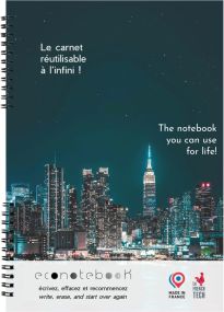 EcoNotebook NA4 wiederverwendbares Notizbuch mit Standardcover als Werbeartikel