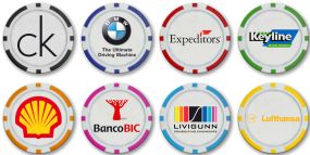 40 mm Monaco Poker Chip Ballmarker mit Druck als Werbeartikel