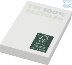 Recycelte Haftnotizen Sticky-Mate® 50 x 75 mm - 100 Blatt als Werbeartikel