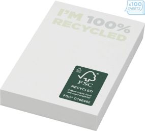 Sticky-Mate® recycelte Haftnotizen 50 x 75 mm als Werbeartikel