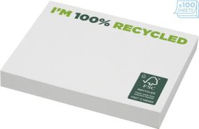 Recycelte Haftnotizen Sticky-Mate® 100 x 75 mm - 100 Blatt als Werbeartikel