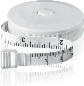 Schneidermaßband, rund, in inch/cm als Werbeartikel