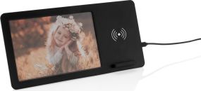 Wireless Charger 5W mit Fotorahmen als Werbeartikel