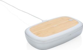 UV-C Sterilisations-Box Rena mit 5W Wireless Charger als Werbeartikel