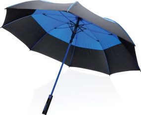 27" Impact Aware RPET Auto-Open Stormproof-Schirm als Werbeartikel