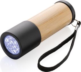 Bambus- und RCS-Recyclingplastiktaschenlampe als Werbeartikel