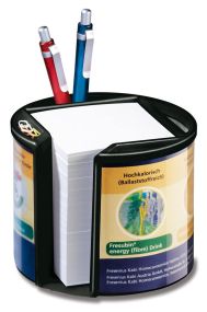 Panorama-Zettelbox mit Papier 4-Farbdruck als Werbeartikel