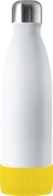 Thermoflasche RETUMBLER-NIZZA CORPORATE, Basisfarbe: Weiß, Manschette farbig als Werbeartikel