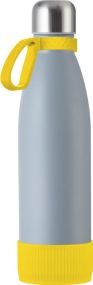 Thermotrinkflasche RETUMBLER-myTOULON - Grau, Ring/Manschette farbig als Werbeartikel