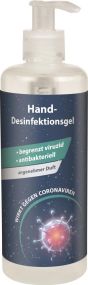 Hand-Desinfektionsgel im 300 ml Pumpspender als Werbeartikel