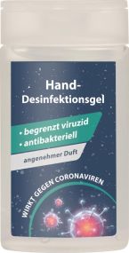 Hand-Desinfektionsgel in 50 ml Flasche als Werbeartikel