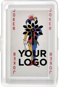 Kartenspiel Ace in transparenter Box als Werbeartikel