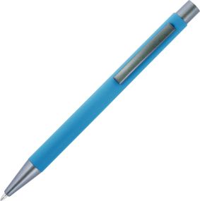 Kugelschreiber mit Softtouch-Oberfläche und Glanzgravur Emmett als Werbeartikel