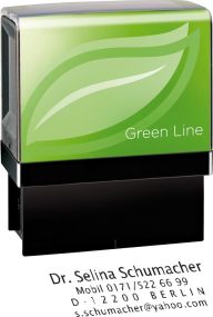 Stempelautomat Green Line mit Digitaldruck als Werbeartikel