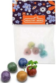 Bunte Mini Flower-Balls als Werbeartikel