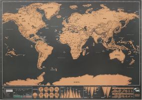 Weltkarte zum Freirubbeln als Werbeartikel