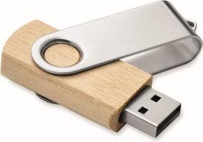 Techmate USB 2.0 Stick Bambus 16 GB als Werbeartikel