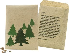 Samentütchen Graspapier Weihnachtsbaum 82 x 114 mm als Werbeartikel