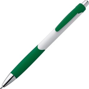 Kugelschreiber mit farbiger Gummigriffzone als Werbeartikel