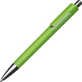 Kugelschreiber mit silbernen Applikationen als Werbeartikel
