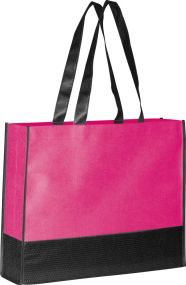 Faltbare Non-Woven Einkaufstasche, 2-farbig als Werbeartikel