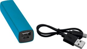 Powerbank 2.200 mAh mit USB Anschluss, inkl. Ladekabel als Werbeartikel