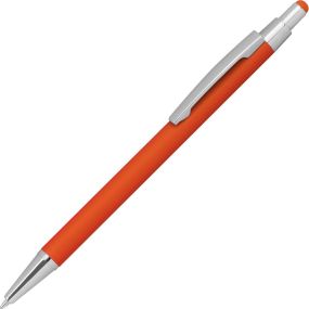 0964 Kugelschreiber aus Metall mit Rubberfinish und Touchfunktion als Werbeartikel