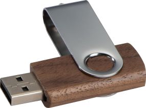 USB Stick Twist mit Holzkörper dunkel 8GB als Werbeartikel