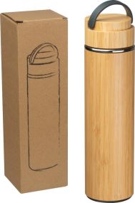 Trinkflasche mit Teesieb Bambus als Werbeartikel