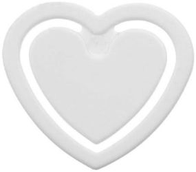 Zettelklammer Herzform mini als Werbeartikel