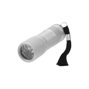 Aluminium-Taschenlampe, 9 LED (weiß) als Werbeartikel