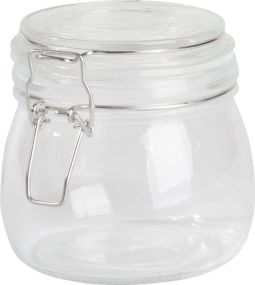 Vorratsglas Clicky mit Bügelverschluss, 500 ml als Werbeartikel