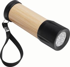 Led Taschenlampe Bamboo Shine als Werbeartikel