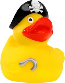 Quietsche-Ente Pirat mit Hut als Werbeartikel