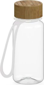 Trinkflasche Natural klar-transparent inkl. Strap 0,4 l als Werbeartikel