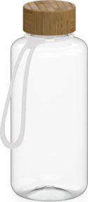 Trinkflasche Natural klar-transparent inkl. Strap 1,0 l als Werbeartikel
