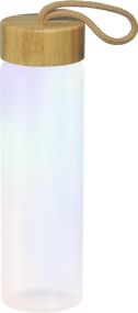 Glasflasche Bamboo, 0,65 l, colour als Werbeartikel