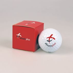 1er Golfball Verpackung, außen individuell gestaltet als Werbeartikel