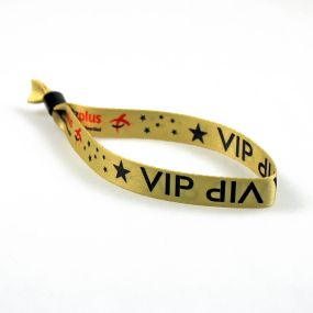Goldenes Partyarmband "VIP" – Einlassband - Lagerware als Werbeartikel