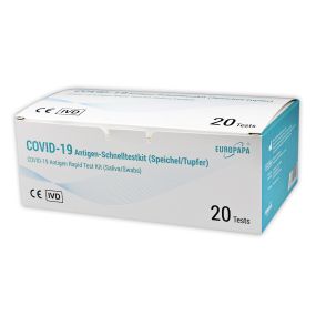 Europapa COVID-19 Profi Antigen Schnelltest 3 in 1, 20er Pack - NICHT für Privatanwender als Werbeartikel