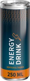 Energy Drink in der Dose, Body Label (pfandfrei, Export) als Werbeartikel