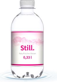 Mineralwasser, 330 ml, still (Flasche Classic) als Werbeartikel