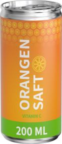 Bio Orangensaft, 200 ml, Smart Label (pfandfrei) als Werbeartikel