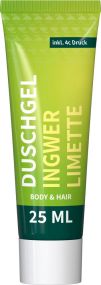 Duschgel Ingwer-Limette, 25 ml Tube als Werbeartikel