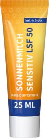 Sonnenmilch LSF 50 (sens.), 25 ml Tube als Werbeartikel