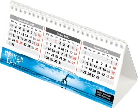 Tischkalender mit Ring Wire Table, inkl. Druck als Werbeartikel