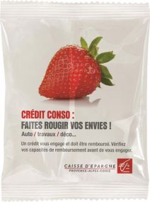 Haribo Primavera Erdbeeren Werbetüte, 3 Stück als Werbeartikel