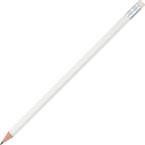 Runder Bleistift, farbig lackiert - mit Radiergummi als Werbeartikel