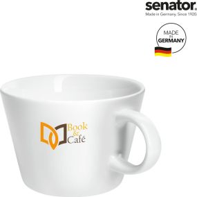 senator® Fancy Cafe Porzellantasse als Werbeartikel