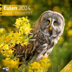 Kalender Eulen 2023, 30x30 cm als Werbeartikel